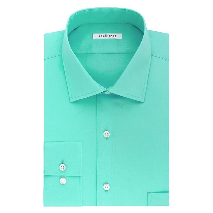 Men's Van Heusen Flex Collar Regular-fit Dress Shirt, Size: 16.5-34/35, Light Blue