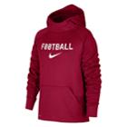Boys 8-20 Nike Therma Football Hoodie, Size: Large, Med Red