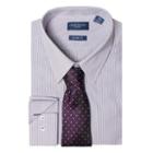 Big & Tall Men's Nick Dunn Slim Tall Patterned Easy-care Spread-collar Dress Shirt & Tie Set, Size: Lt 38/39, Purple