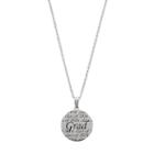 Stainless Steel Class Of 2016 Grad Disc Pendant Necklace, Women's, Size: 20, Grey
