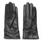Igloos Women's Vertical Pieced Leather Gloves, Size: M-l, Black