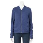Juniors' So&reg; Quilted Knit Bomber Jacket, Girl's, Size: Xl, Blue