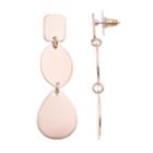 Lc Lauren Conrad Nickel Free Geometric Drop Earrings, Women's, Light Red