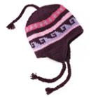 Sijjl Wavy Fleece-lined Wool Trapper Hat, Women's, Purple