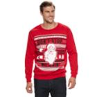 Big & Tall Santa Don't Stop Believin' Fleece Holiday Sweatshirt, Men's, Size: 2xb, Brt Red