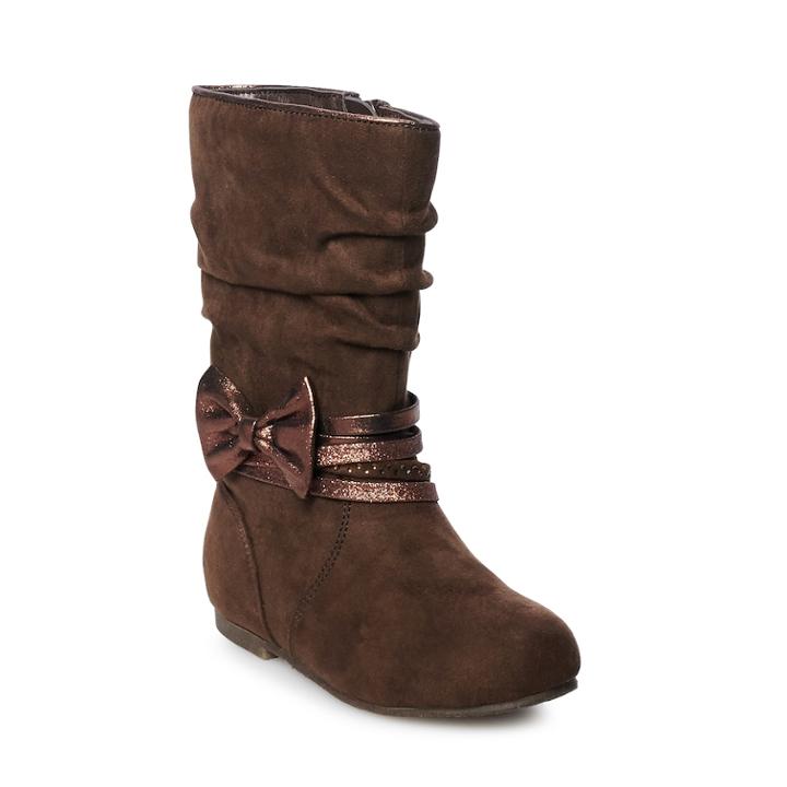 Jumping Beans&reg; Sahara Toddler Girls' Tall Boots, Size: 10 T, Med Brown