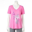 Women's Tek Gear&reg; Dry Tek V-neck Tee, Size: Xs, Med Pink