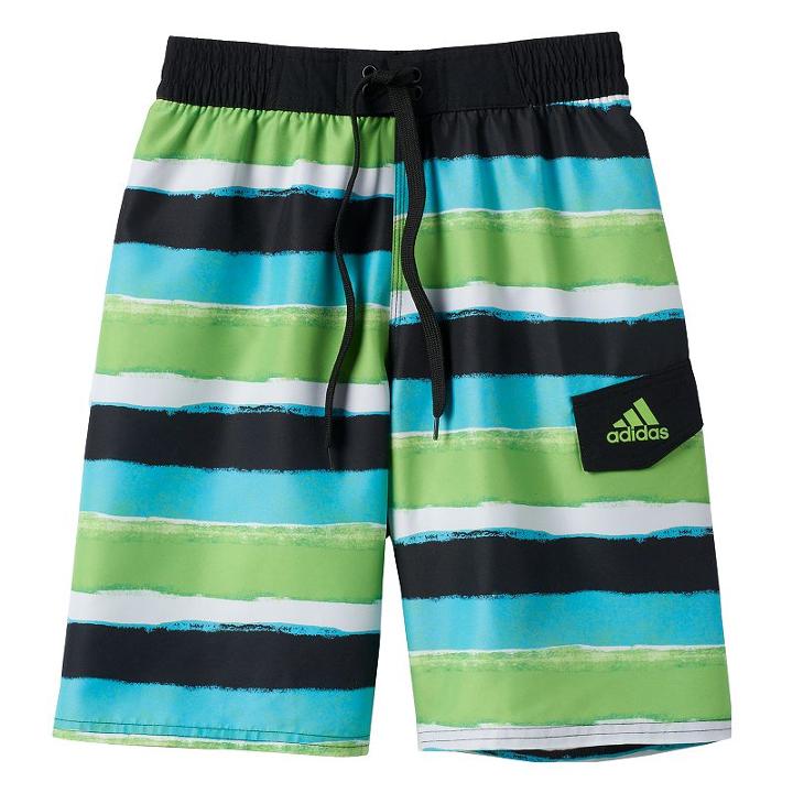 Boys 8-20 Adidas Go On Stripe Board Shorts, Boy's, Size: S(8), Ovrfl Oth