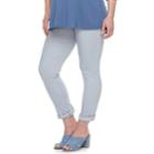 Maternity A:glow Full Belly Panel Twill Skinny Capris, Women's, Size: 6-mat, Light Blue