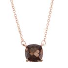 18k Rose Gold Over Silver Smoky Quartz Necklace, Women's, Size: 16, Brown