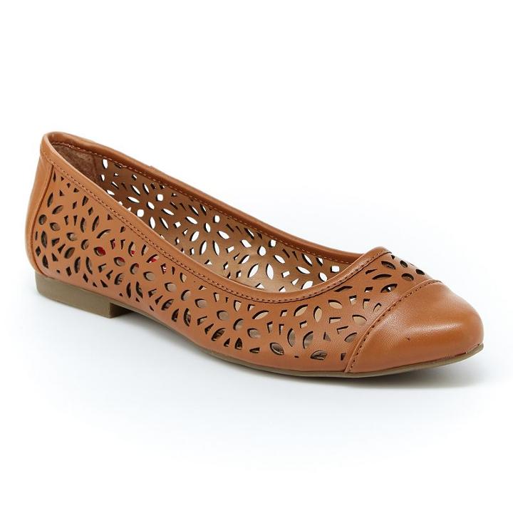 Unionbay Willis Women's Pointed Flats, Girl's, Size: 6.5, Med Brown