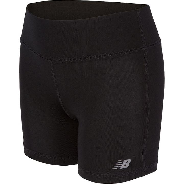 Girls 7-16 New Balance Sueded Jersey Performance Bike Shorts, Size: 16, Black