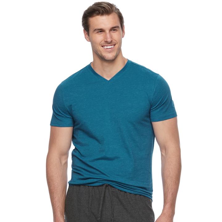 Big & Tall Apt. 9&reg; V-neck Tee, Men's, Size: 2xb, Turquoise/blue (turq/aqua)