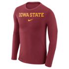Men's Nike Iowa State Cyclones Marled Long-sleeve Dri-fit Tee, Size: Xl, Red