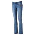 Juniors' Hydraulic Floral Bootcut Jeans, Girl's, Size: 1 Avg/reg, Blue