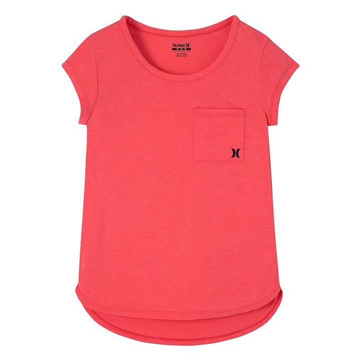 Girls 7-16 Hurley High-low Pocket Tee, Girl's, Size: Large, Brt Red