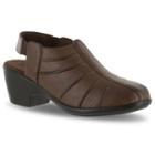 Easy Street Manner Women's Slingback Clogs, Size: 6 Wide, Brown
