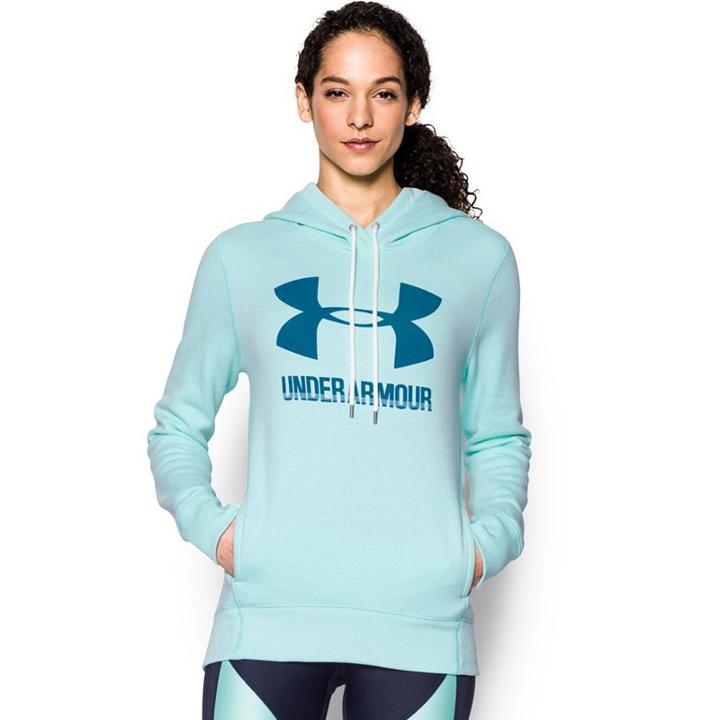 Women's Under Armour Favorite Fleece Popover Hoodie, Size: Small, Red Overfl