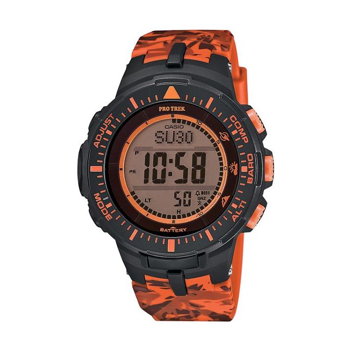 Casio Men's Pro Trek Triple Sensor Solar Digital Watch, Multicolor