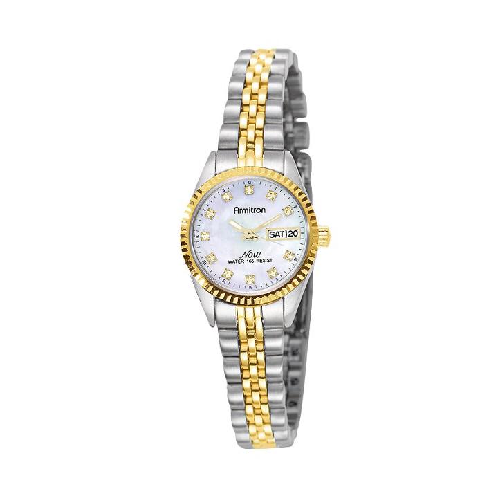 Armitron Now Crystal Two Tone Watch - 75/2475mop, Women's, Size: 2xl, Multicolor