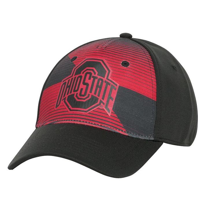 Men's Ohio State Buckeyes Magma Burst Sublimated Flex Fitted Cap, Size: Medium/large, Black