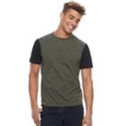 Men's Urban Pipeline&reg; Colorblock Raglan Tee, Size: Medium, Med Green