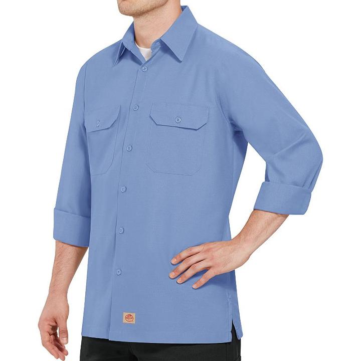 Men's Red Kap Classic-fit Ripstop Work Shirt, Size: Large, Blue