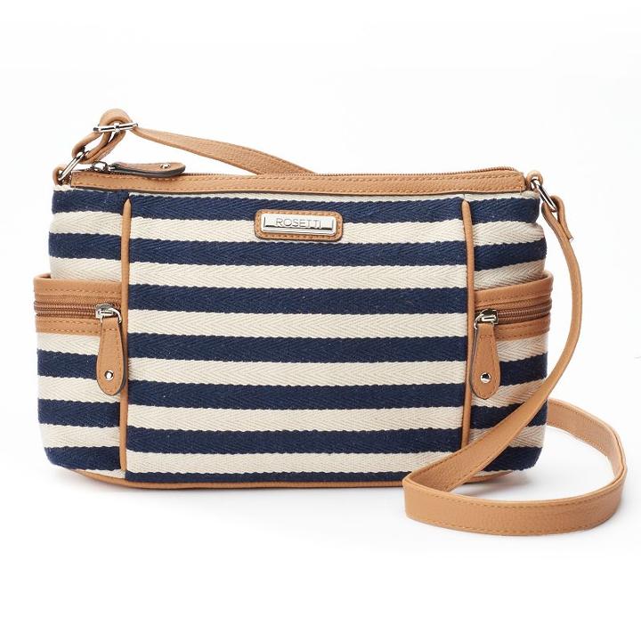 Rosetti Global Bazaar Herringbone Striped Shoulder Bag, Women's, Blue Other