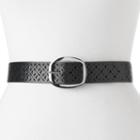 Women's Apt. 9&reg; Perforated Reversible Belt, Size: Xl, Grey (charcoal)
