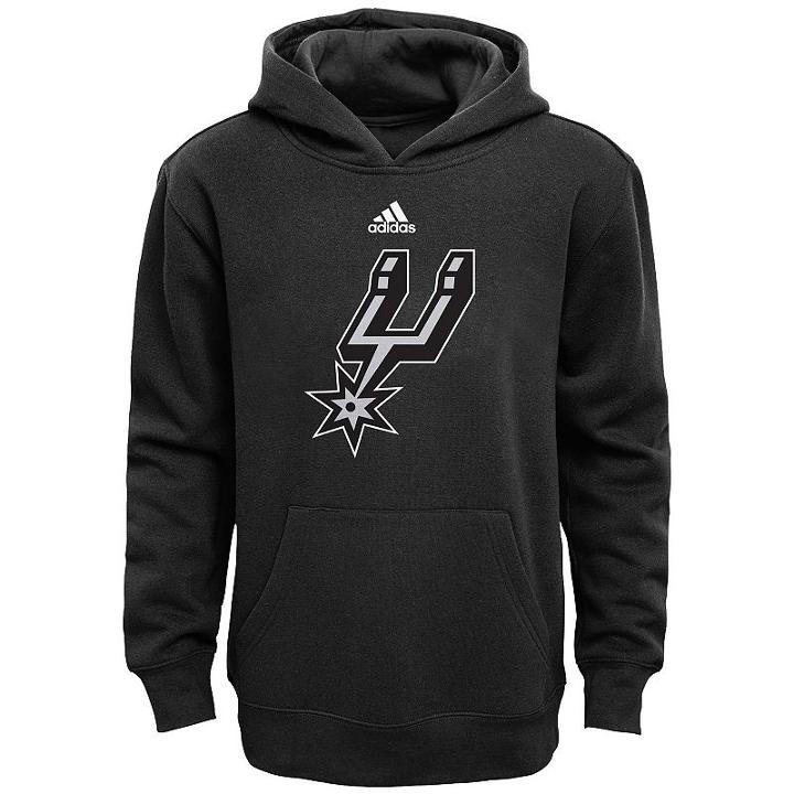 Boys 8-20 Adidas San Antonio Spurs Prime Pullover Fleece Hoodie, Size: S(8), Black