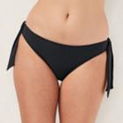 Women's Lc Lauren Conrad Beach Shop Side-tie Bikini Bottoms, Size: Large, Black