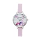 Studio Time Women's Floral Watch, Size: Medium, Purple