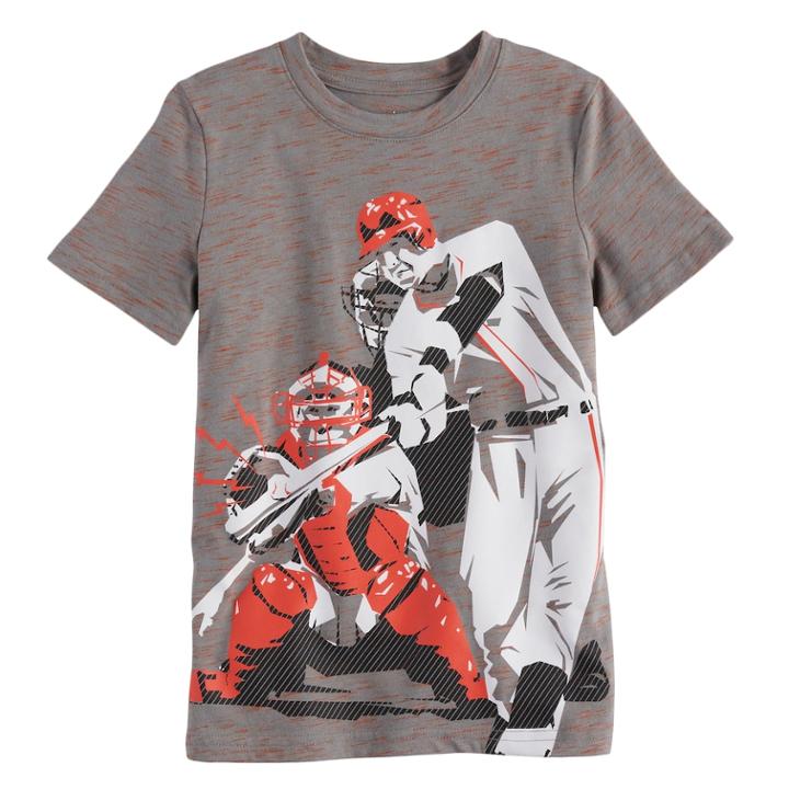 Boys 4-10 Jumping Beans&reg; Abstract Print Graphic Tee, Size: 7, Med Grey