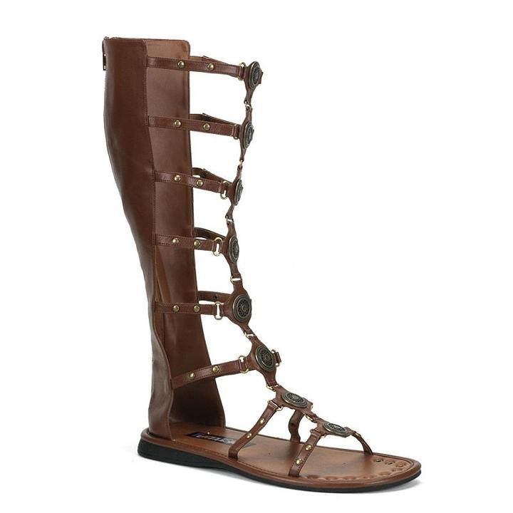 Adult Roman Brown Costume Sandals, Men's, Size: Large