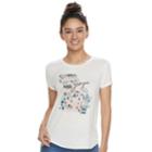 Juniors' About A Girl Sketchy Map State Tee, Size: Large, White