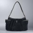 Simply Vera Vera Wang Alicia Velvet Hobo, Women's, Black