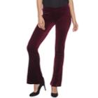 Women's Double Click Velvet Flare Leggings, Size: Large, Dark Red