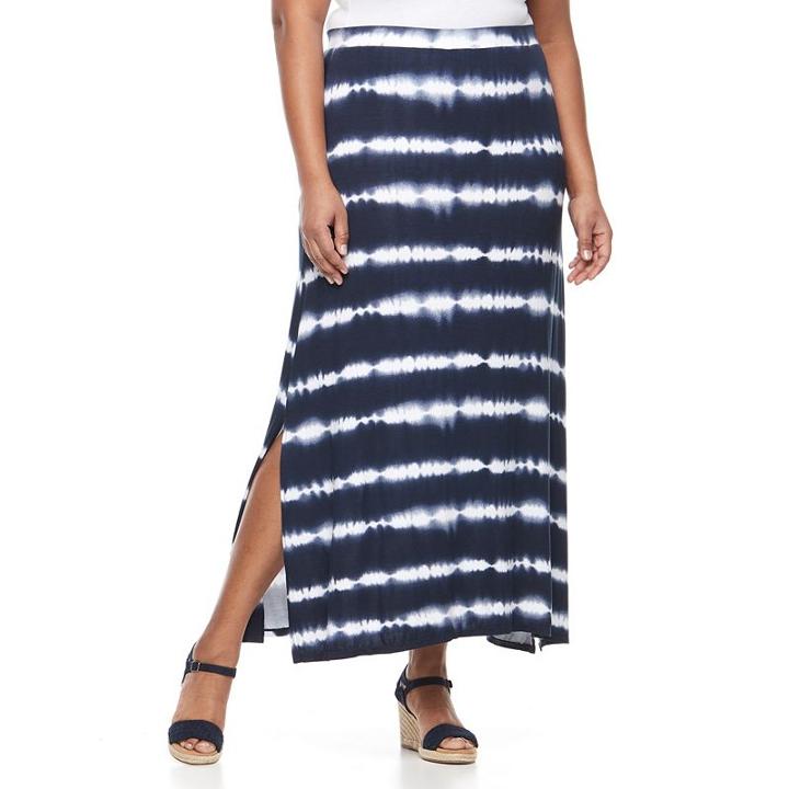 Plus Size French Laundry Maxi Skirt, Women's, Size: 3xl, Blue Other
