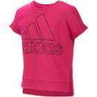 Girls 7-16 Adidas Short Sleeve Cropped Sweatshirt, Size: Xl, Brt Pink