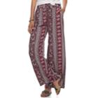Juniors' Joe B Challis Tie Front Wide-leg Pants, Teens, Size: Xl, Dark Red