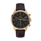 Bulova Men's Accu Swiss Automatic Leather Watch - 64c106, Brown