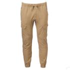 Men's Dusted Stretch Twill Cargo Jogger Pants, Size: Small, Med Beige