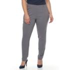 Plus Size Napa Valley Slimming Solution Straight-leg Dress Pants, Women's, Size: 18 W, Dark Grey