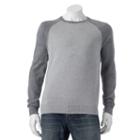 Big & Tall Sonoma Goods For Life&reg; Classic-fit Colorblock Fine Gauge Crewneck Sweater, Men's, Size: 2xb, Med Grey