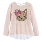 Girls 7-16 Miss Chievous Sequin Tulip Hem Hatchi Top, Size: Large, Brt Orange