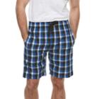 Men's Chaps Plaid Sleep Shorts, Size: Large, Black