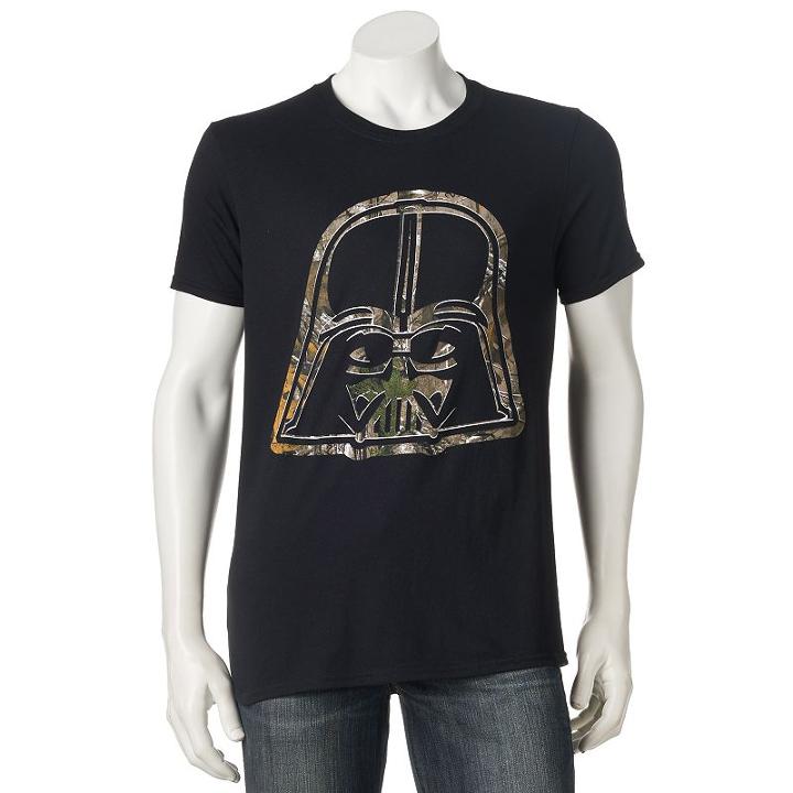 Men's Star Wars Darth Vader Realtree Camo Icon Tee, Size: Large, Black