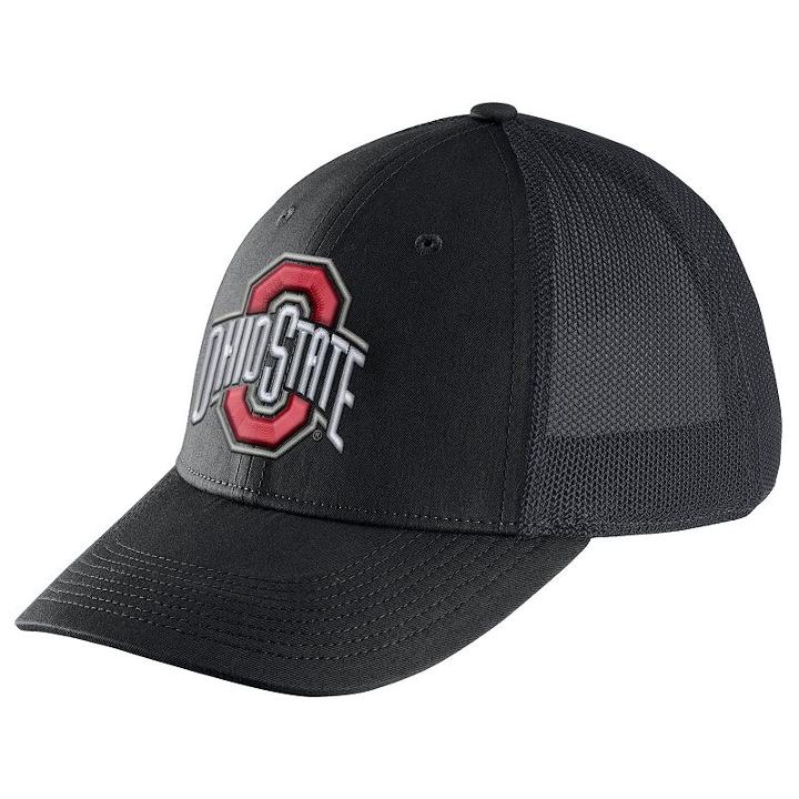 Adult Nike Ohio State Buckeyes Legacy 91 Swoosh Flex Cap, Men's, Black