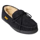 Brumby Men's Moccasin Slippers, Size: Medium (9), Black