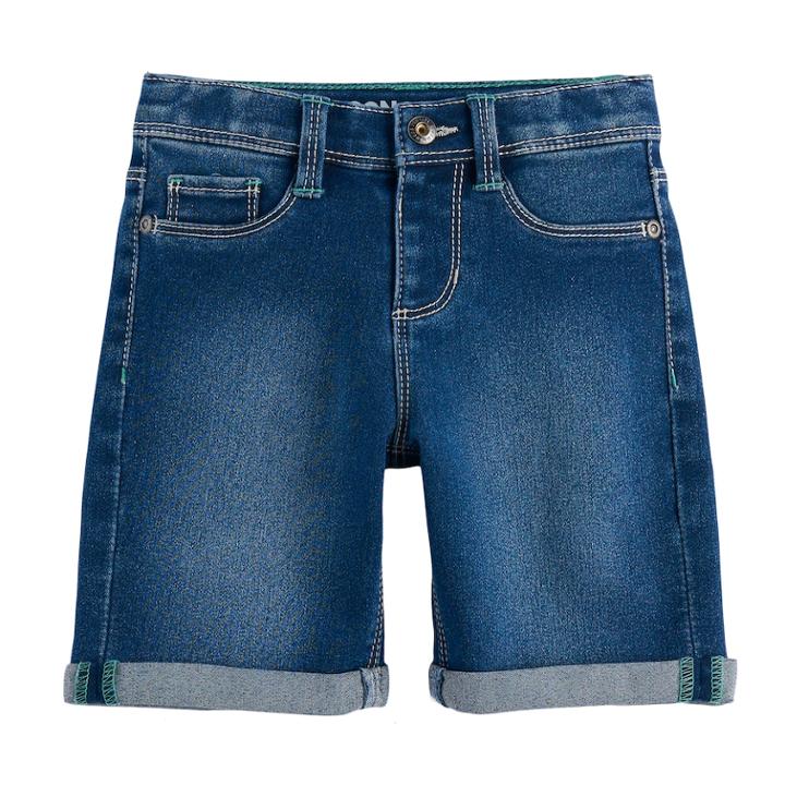 Girls 4-12 Sonoma Goods For Life&trade; Bermuda Denim Shorts, Size: 6, Dark Blue